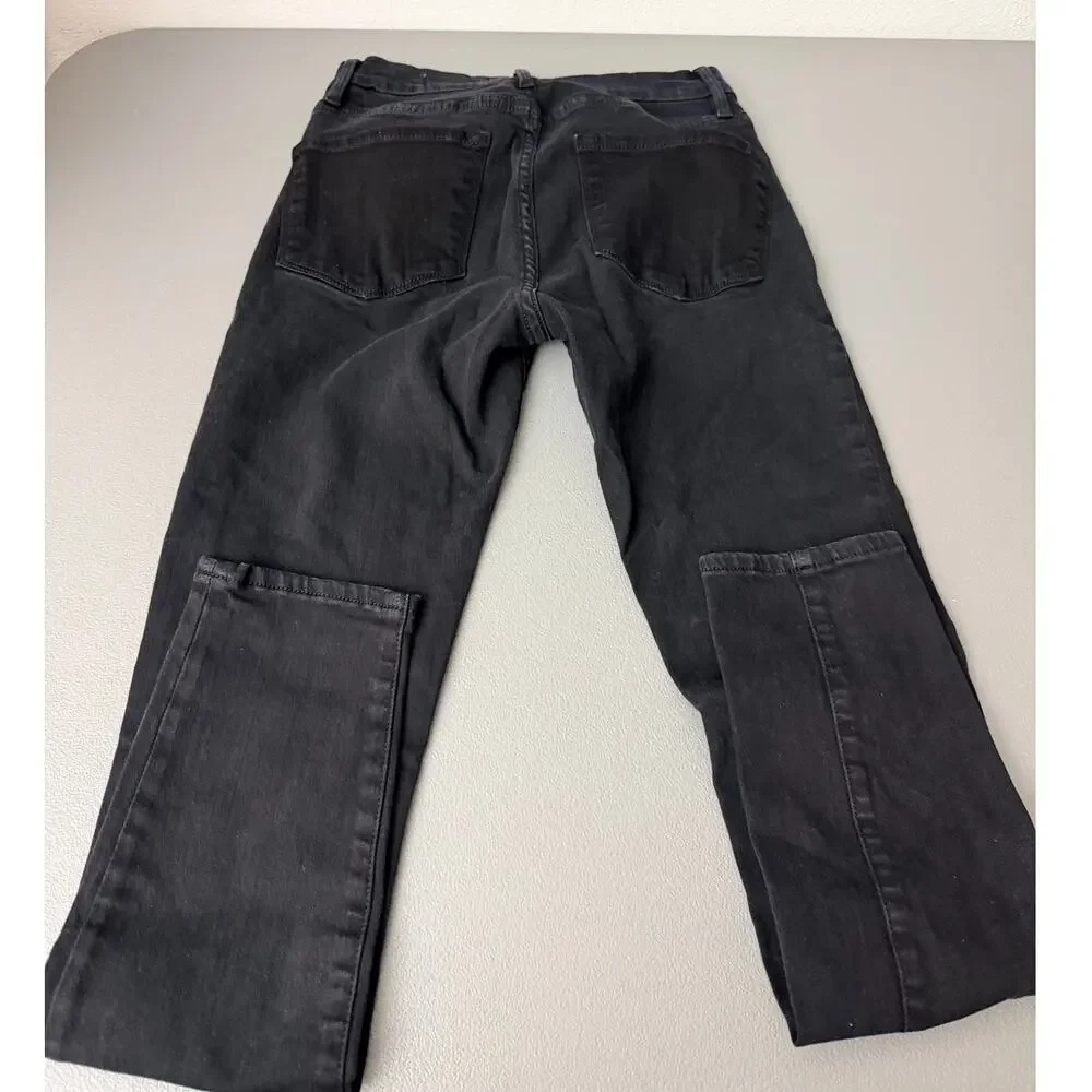 FRAME Le Skinny de Jeanne  Jeans Black High Rise S 25 Designer Denim